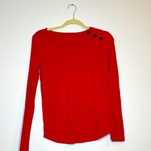 Ann Taylor LOFT Shoulder Button Top